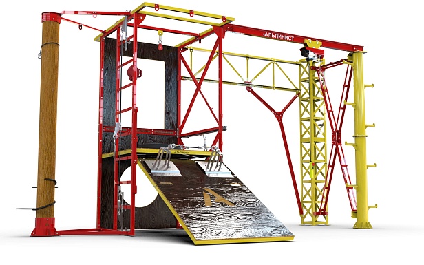 муниципальный округ Истра. ООО "Вентопро" установили учебно-тренировочный полигон "Альпинист 02-02"для своих тренировок специалистов